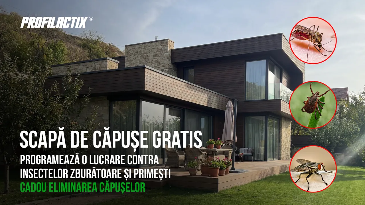 Profilactix: Obține cadou eliminarea căpușelor din curte. Ofertă valabilă pentru primele 100 programări