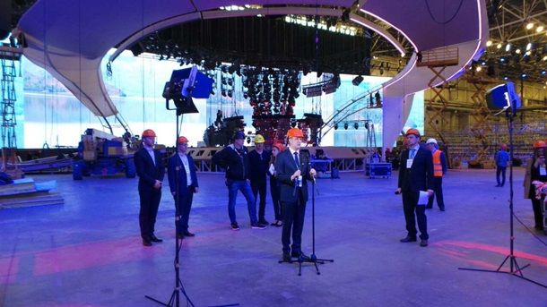 Евровидение: появились фото со строительства главной сцены