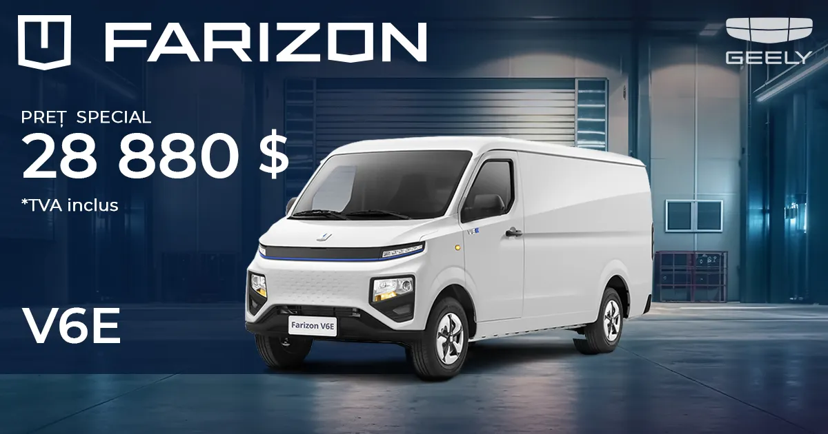Gelly: Furgonul electric Farizon la prețul special de 28.880 de dolari, TVA inclus