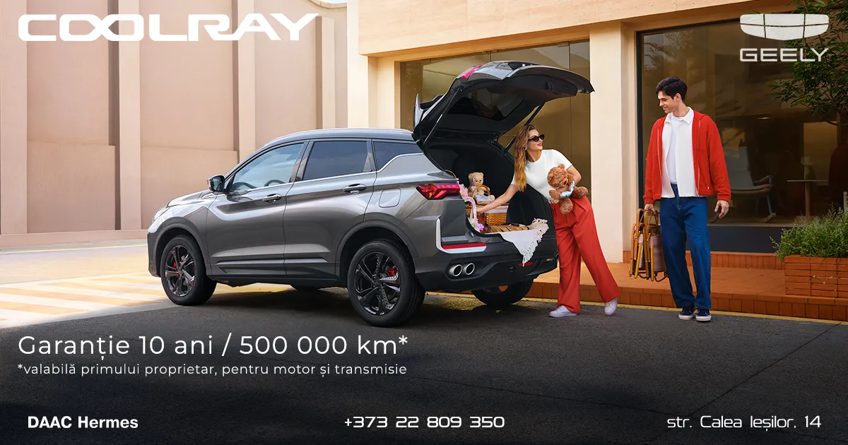 Geely: Garanție de 10 ani / 500.000 km pentru legendarul Coolray