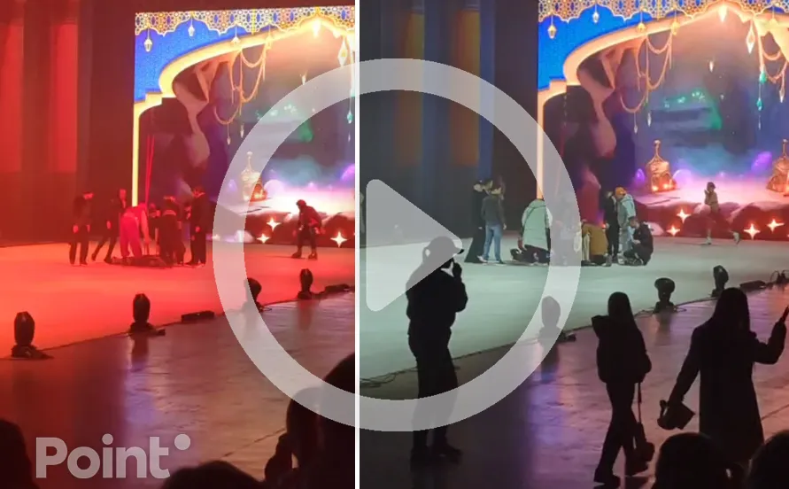O acrobată a căzut de la înălțime în timpul unui spectacol pe gheață la Chișinău