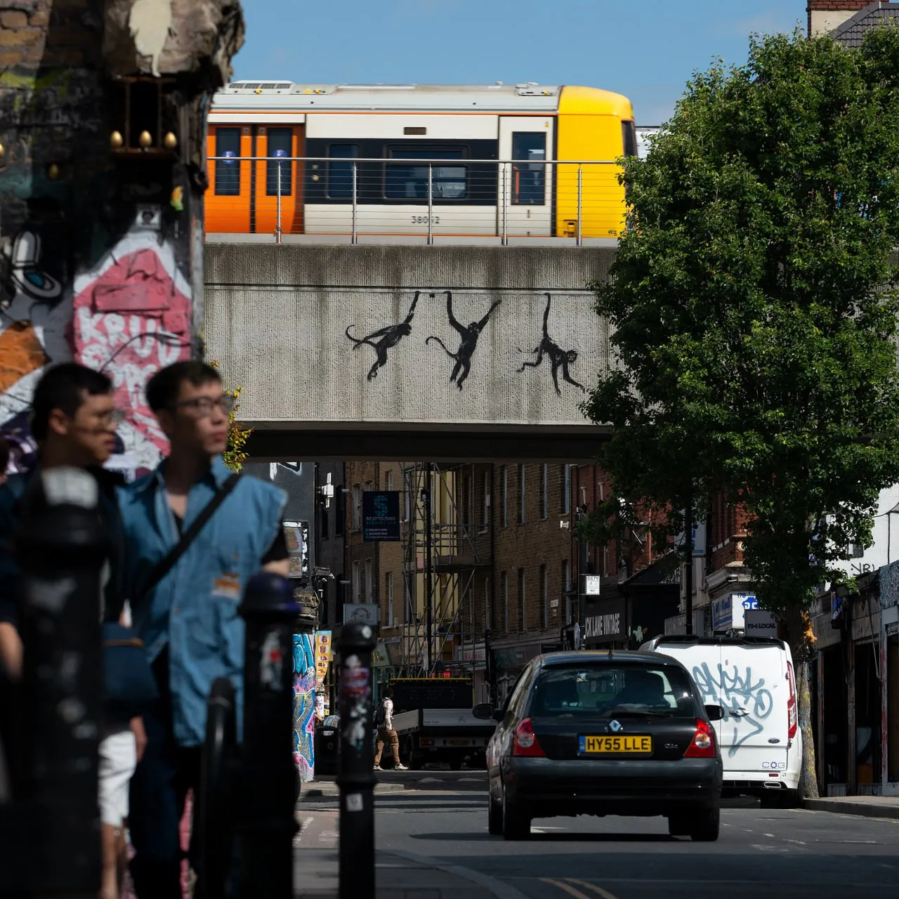 O nouă lucrare a artistului anonim Banksy a apărut la Londra