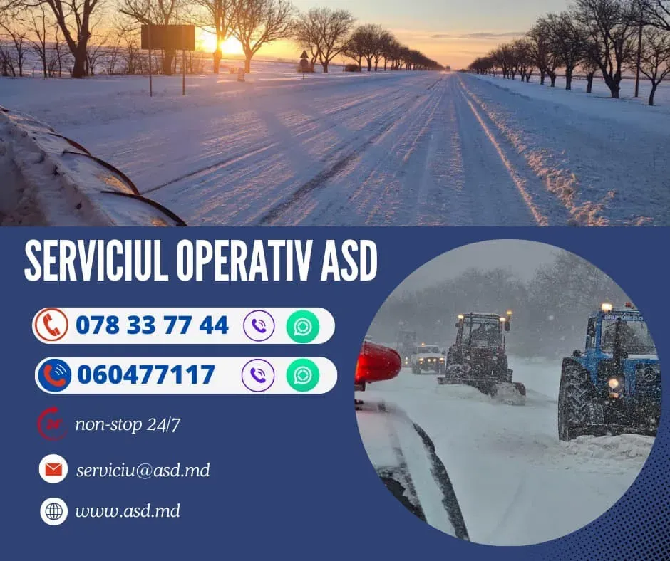 Serviciul operativ al Administrației de Stat a Drumurilor va activa non-stop