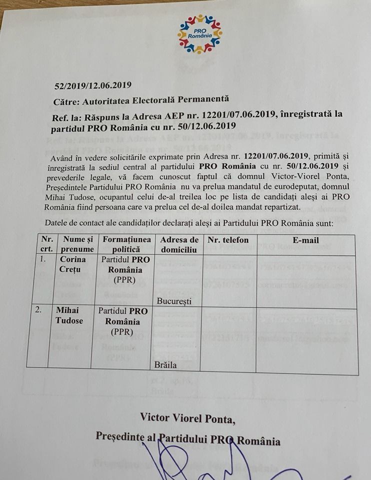 Виктор Понта: Юрие Лянкэ не станет депутатом Европарламента