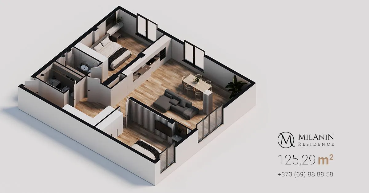 Milanin Residence: Восхитительная квартира в центре Кишинева