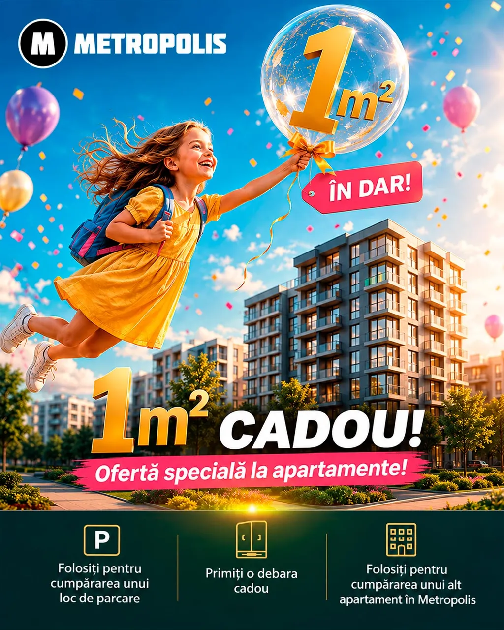 Metropolis: 1 m² cadou pentru fiecare 10.000 €