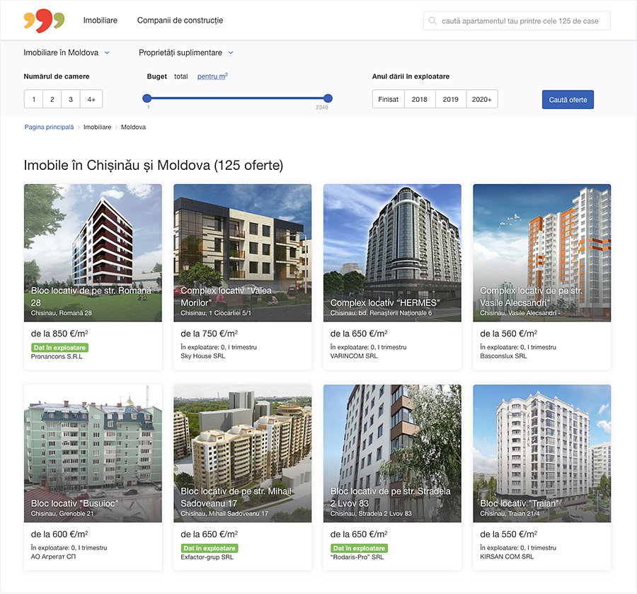 Catalogul imobil.md: Alege-ți locuința