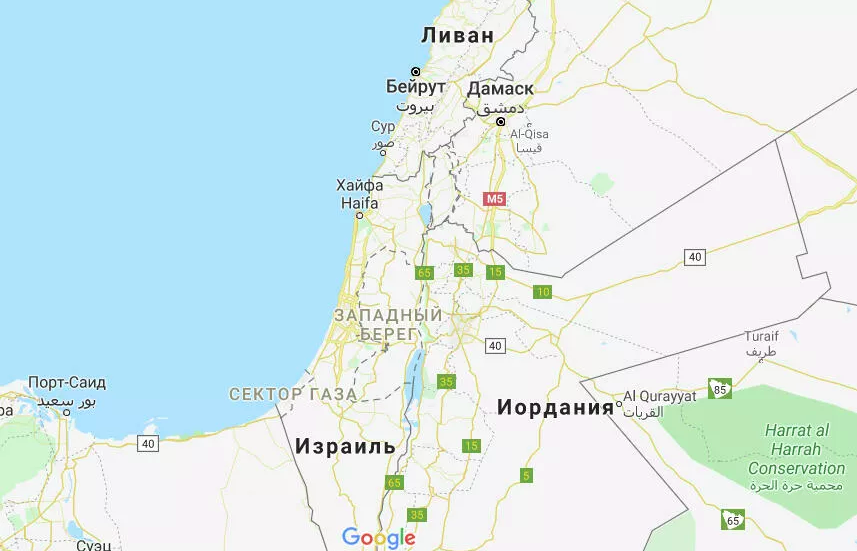В Google объяснили исчезновение Палестины с карт