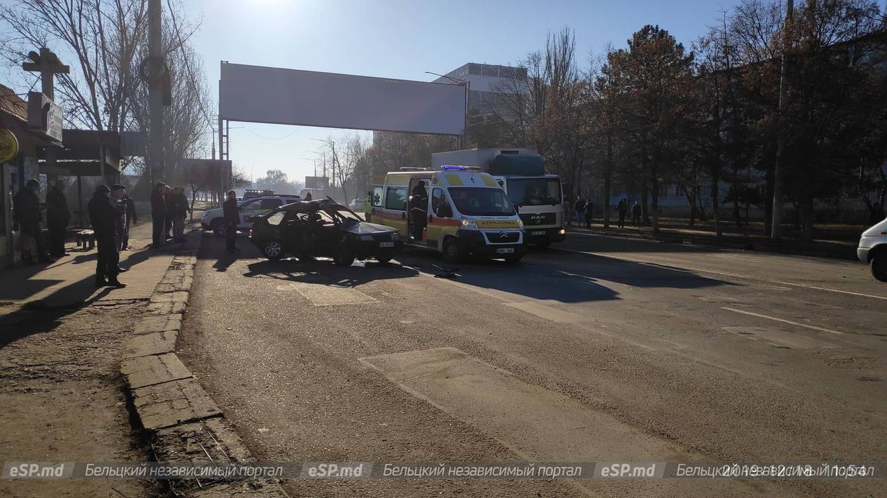 В Бельцах произошла серьезная авария: один человек попал в реанимацию