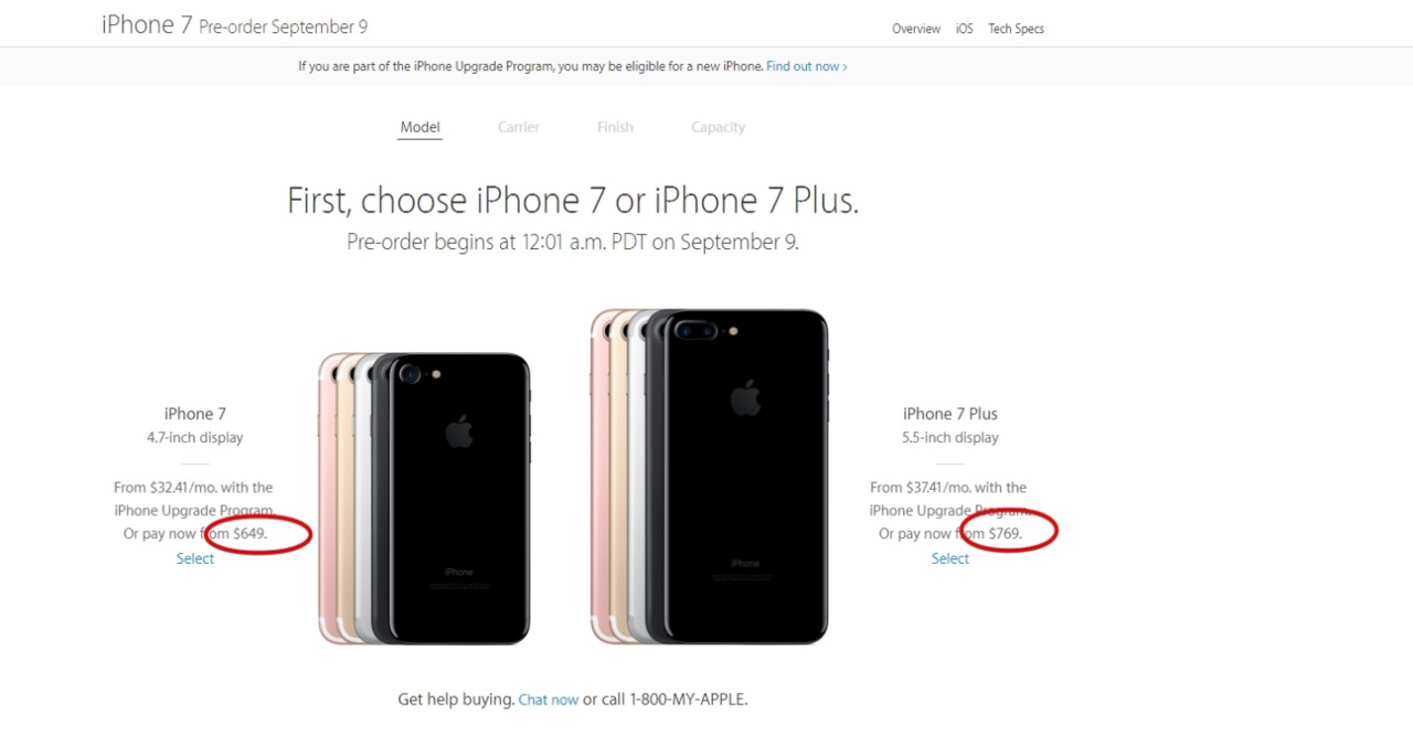 iPhone 7 и 7 Plus предлагают к предзаказу в Молдове за 1800 евро