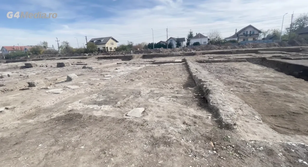 Case și străzi romane antice, descoperite în România în timpul construcției unui parc de autobuze