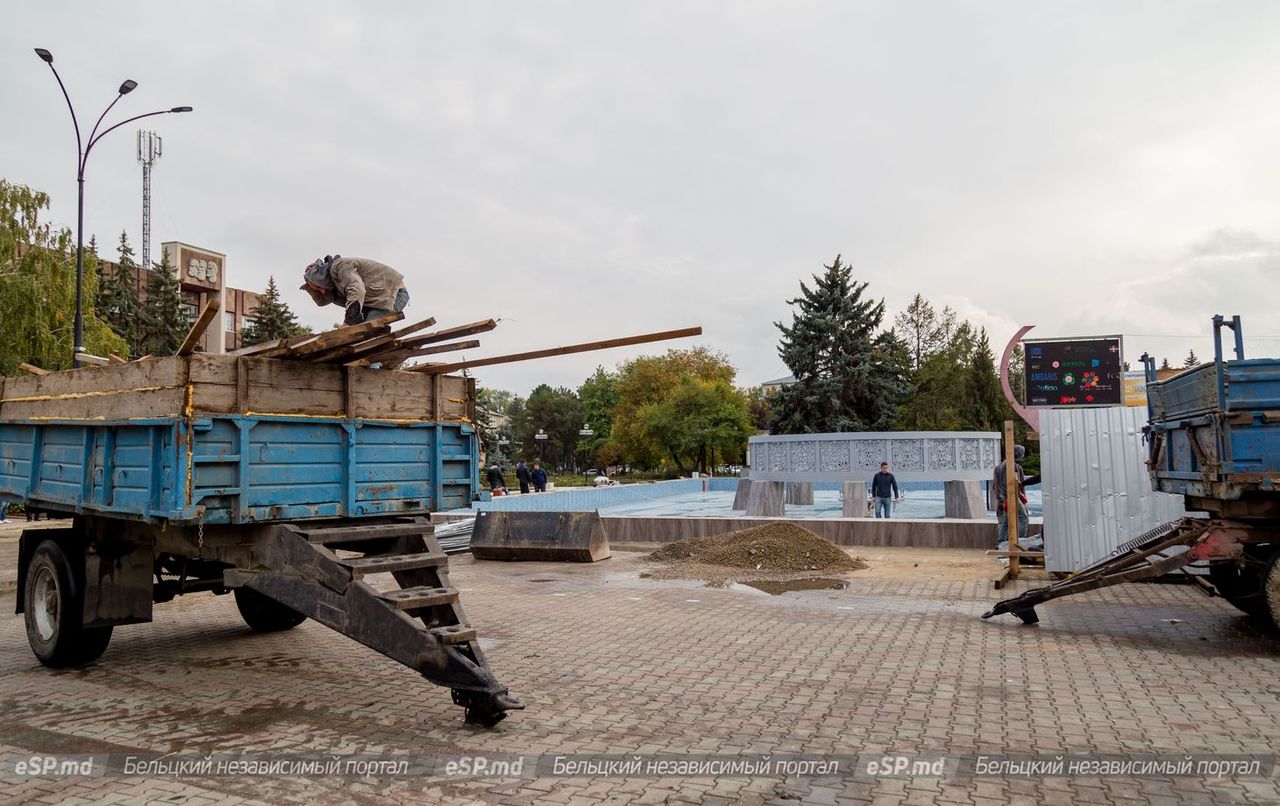 Ремонт фонтана в центре Бельц завершён