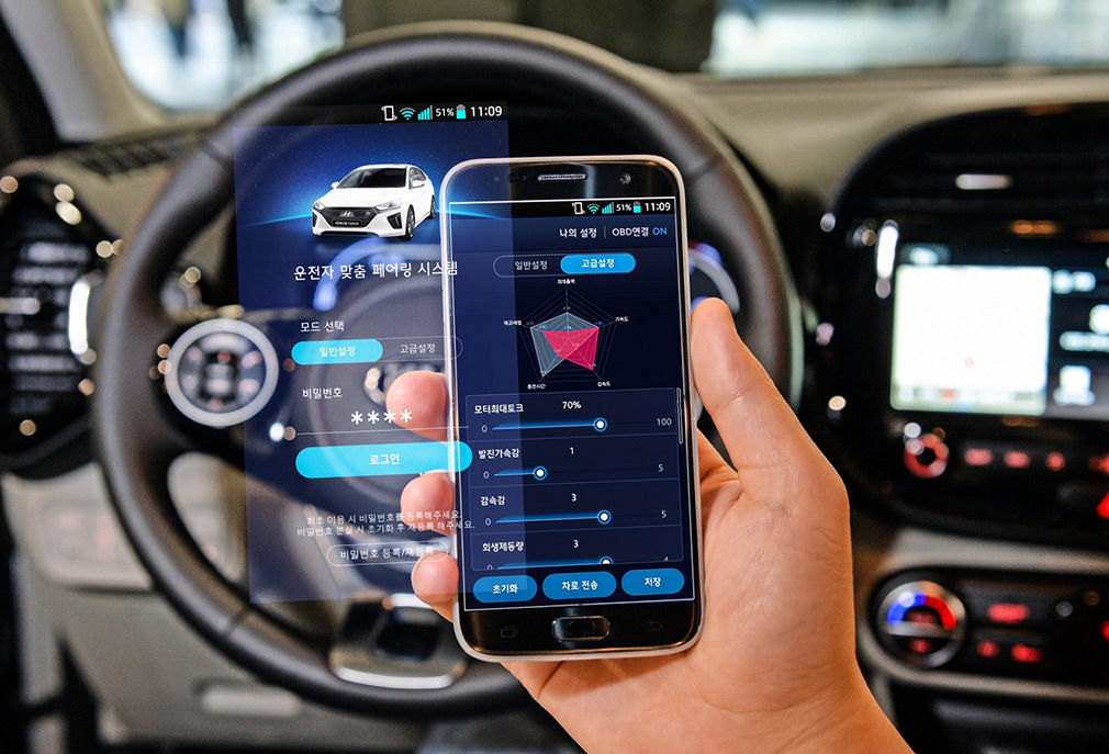 Электрокары Hyundai можно будет настроить при помощи смартфона