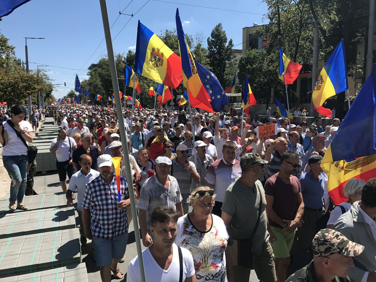 В центре Кишинева прошел протест против смешанной системы выборов