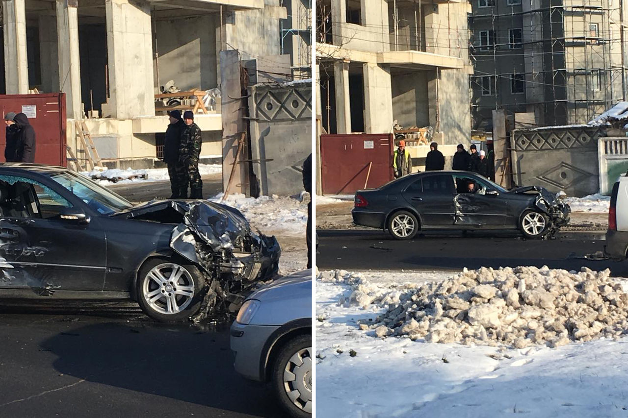 Kia и Mercedes попали в жёсткое ДТП на Ботанике
