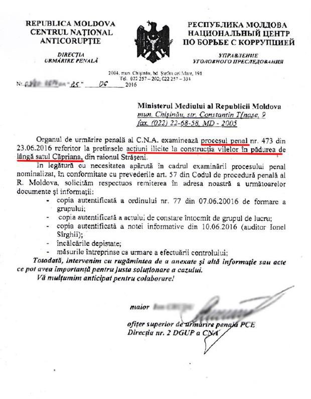 CNA a pornit proces penal privind construcția vilelor de lux în pădurea de lângă Căpriana