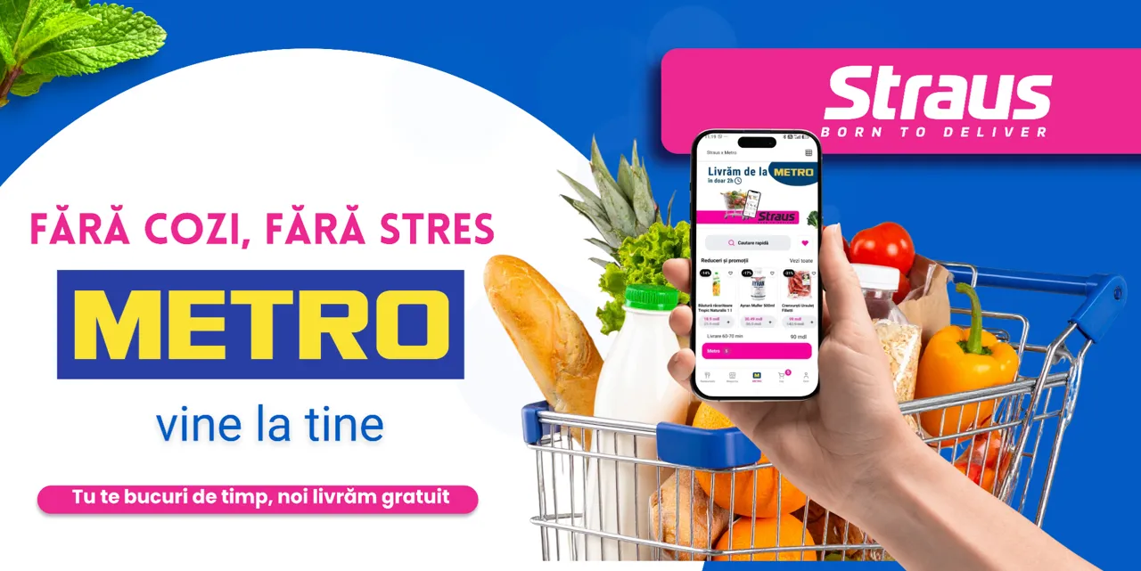 Gata cu cozile: Straus lansează livrarea rapidă de la Metro