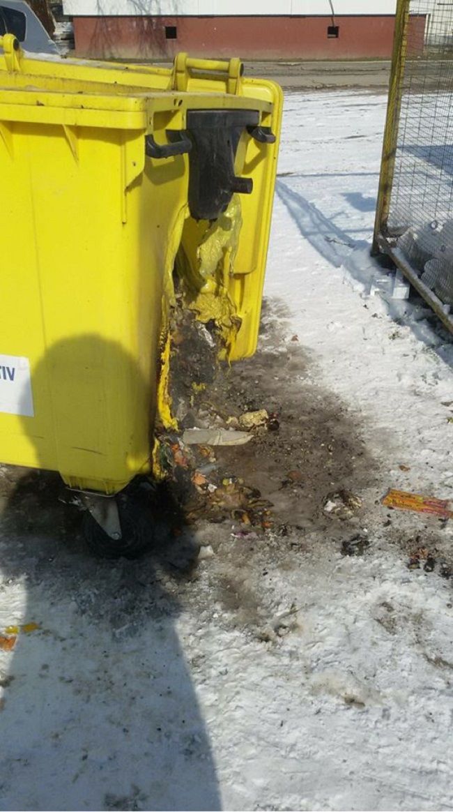 Вандалы из Яловен перешли на новый уровень – сожжение мусорных баков