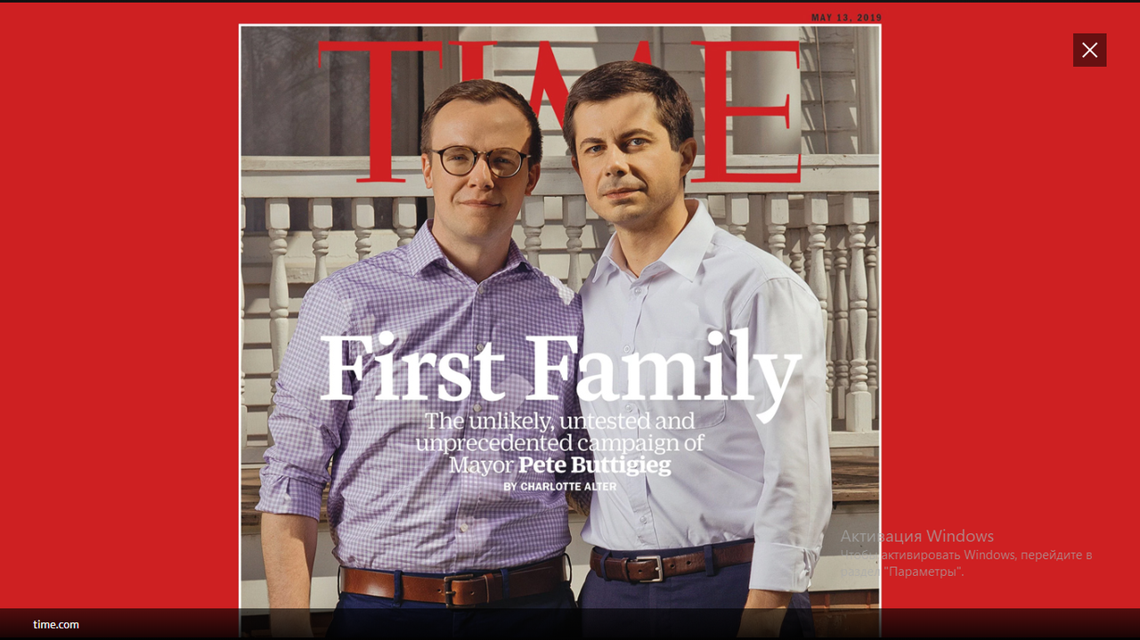 Гей и кандидат в президенты США попал на обложку Time