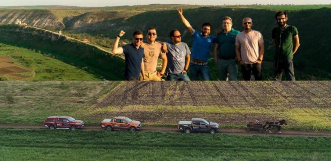 Au urcat în trei pick-upuri și au pornit să exploreze Moldova. 8 tineri parcurg 2000 de km în 5 zile