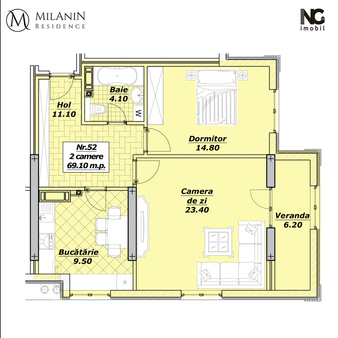 Milanin Residence: Скидка 10% на квартиру площадью 69 м2 в центре ®