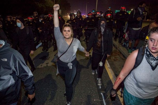 В США третий день подряд протесты против Трампа