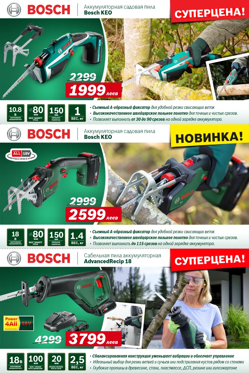 Bosch Siemens: Осенний сезон на даче, лучшие цепные пилы