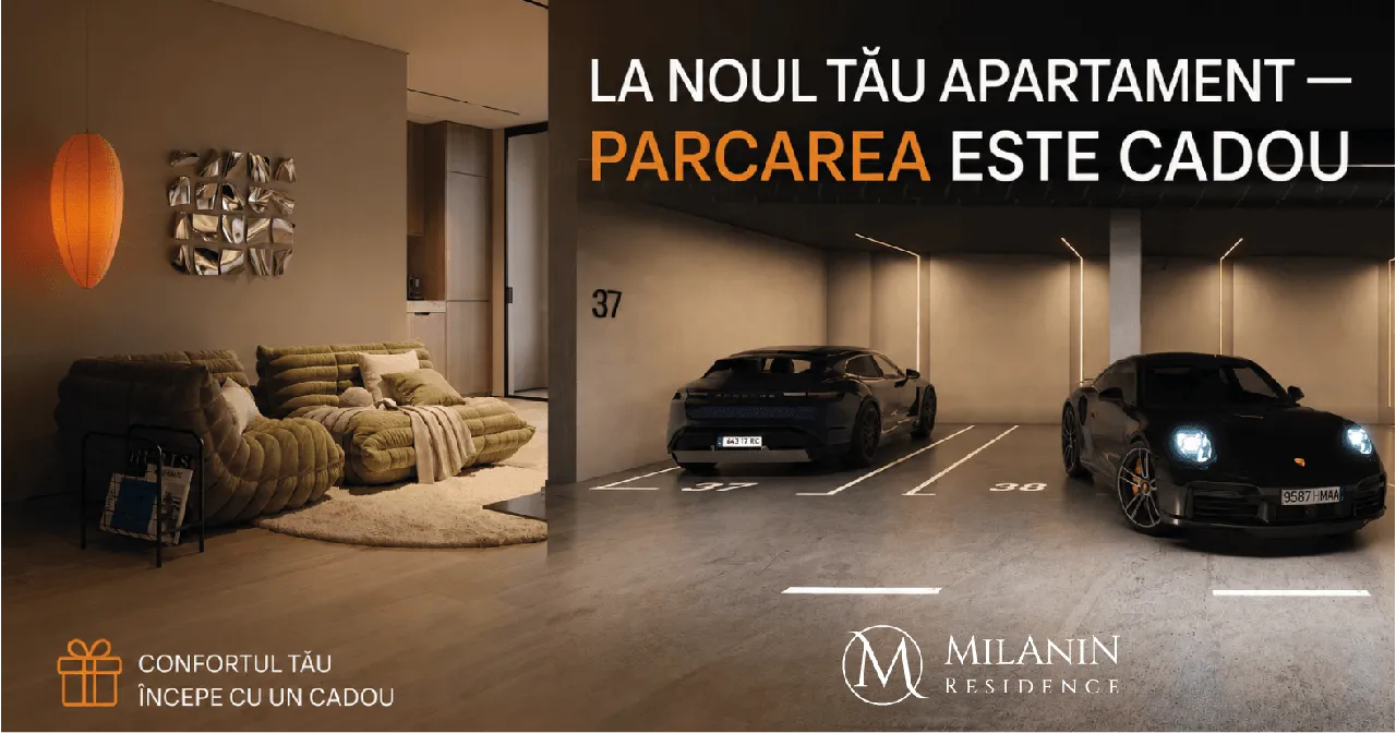 Milanin Durlești: Cumpărând un apartament, primiți un loc de parcare cadou