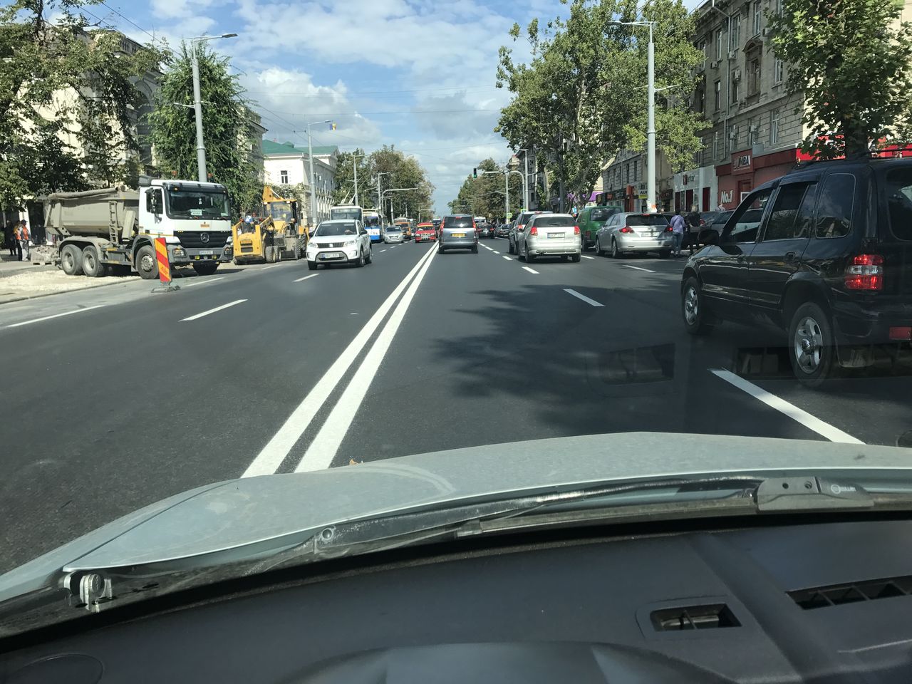 Cum arată marcajele noi de pe bulevardul Ştefan cel Mare din Capitală