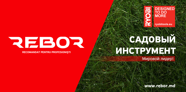 Rebor.md - садовый инструмент мирового класса от Ryobi ®