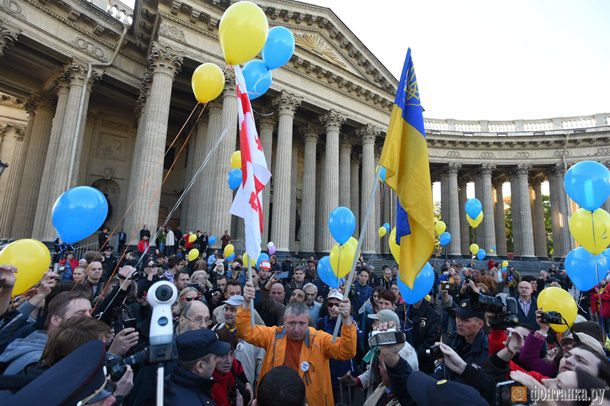 В России заблокировали проукраинскую акцию