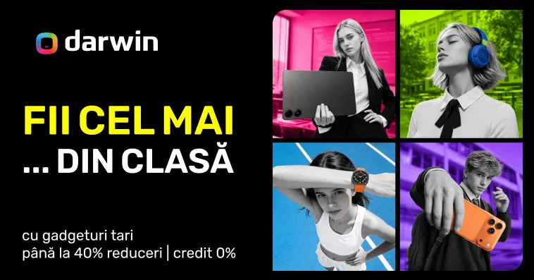 Darwin vine cu oferte tari la gadgeturi pentru un an școlar mai organizat