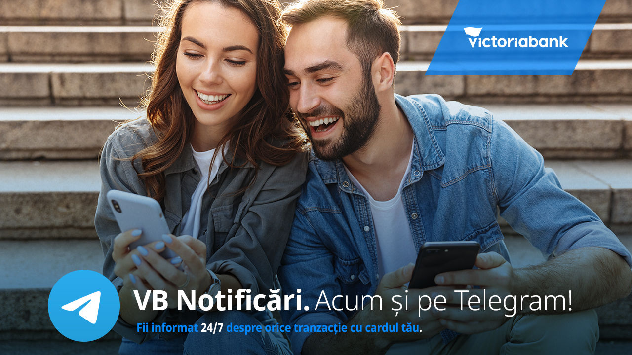 Victoriabank: Уведомления VB теперь и в Telegram - абсолютно бесплатно