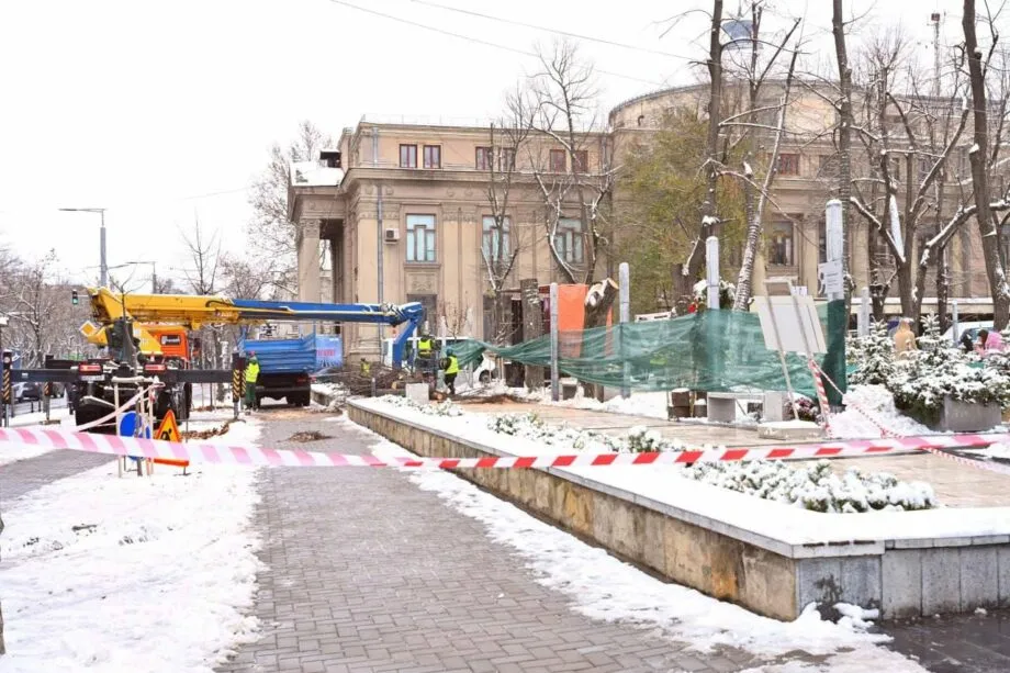 В столичном сквере "Михай Эминеску" проводятся лесотехнические работы