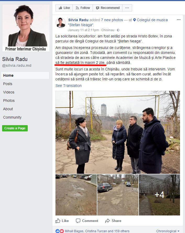 Valeriu Munteanu: Asfaltul-minciună al Silviei Radu