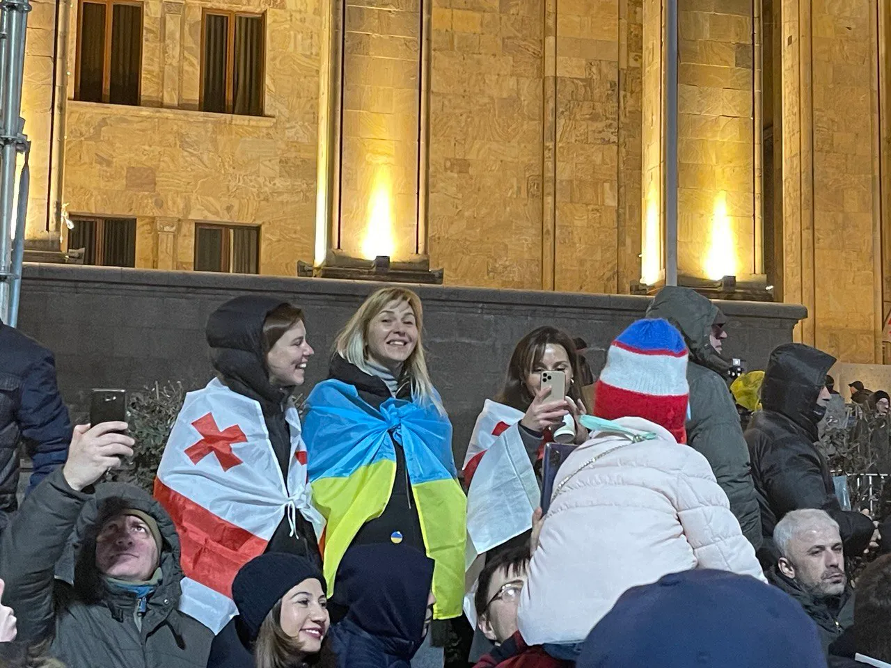 В Тбилиси прошел интернациональный митинг солидарности с Украиной