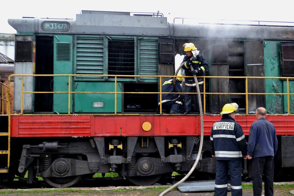 В Бельцах на станции загорелся двигатель одного из локомотивов