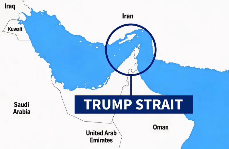 Трамп опубликовал карту с переименованным Ормузским проливом