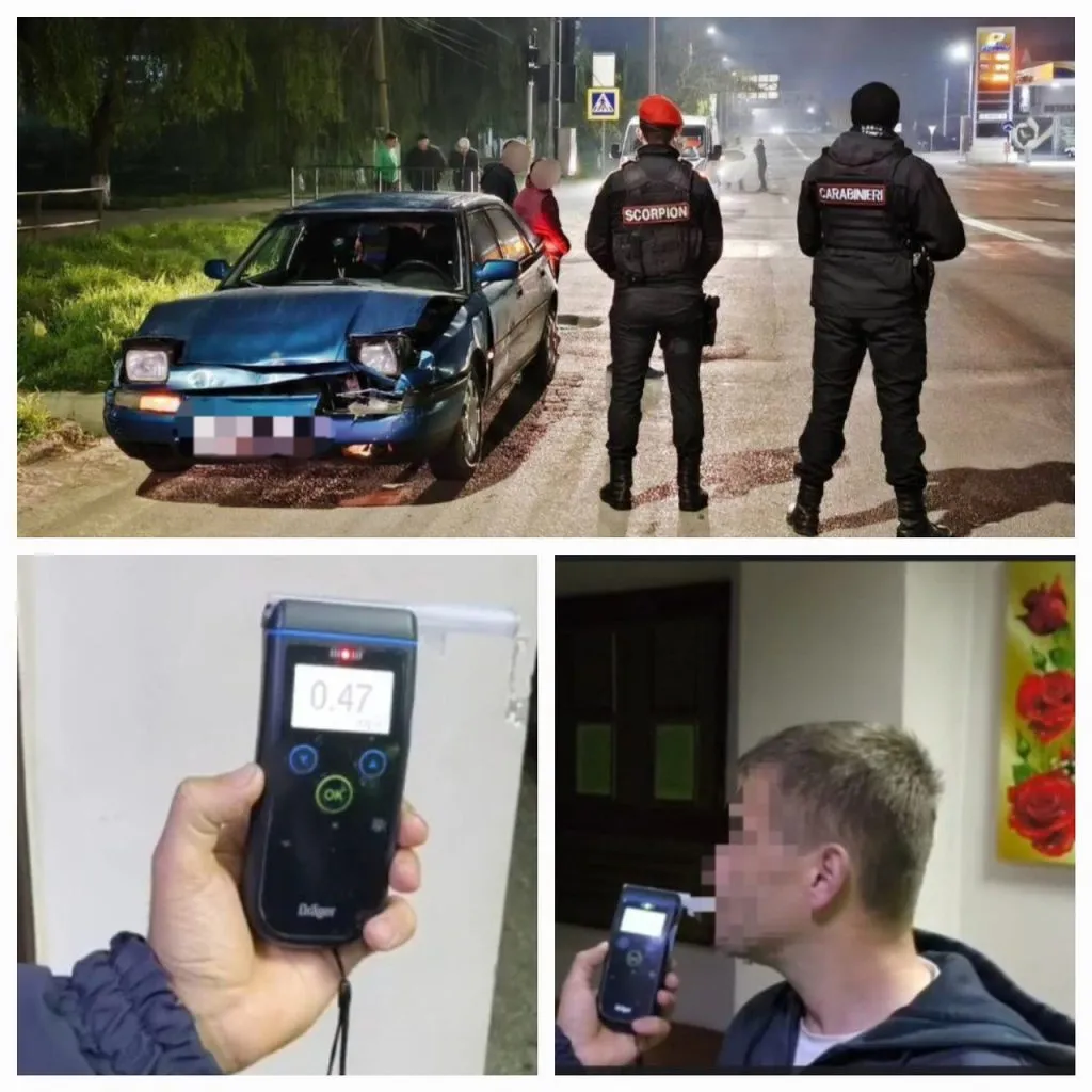 Accident la Comrat: Un șofer în stare de ebrietate a tamponat o mașină parcată