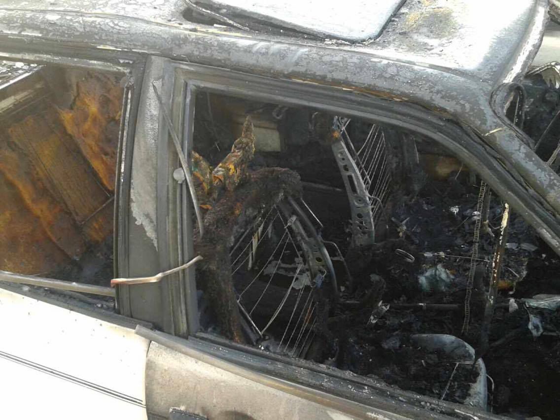 В Бельцах дотла сгорел автомобиль