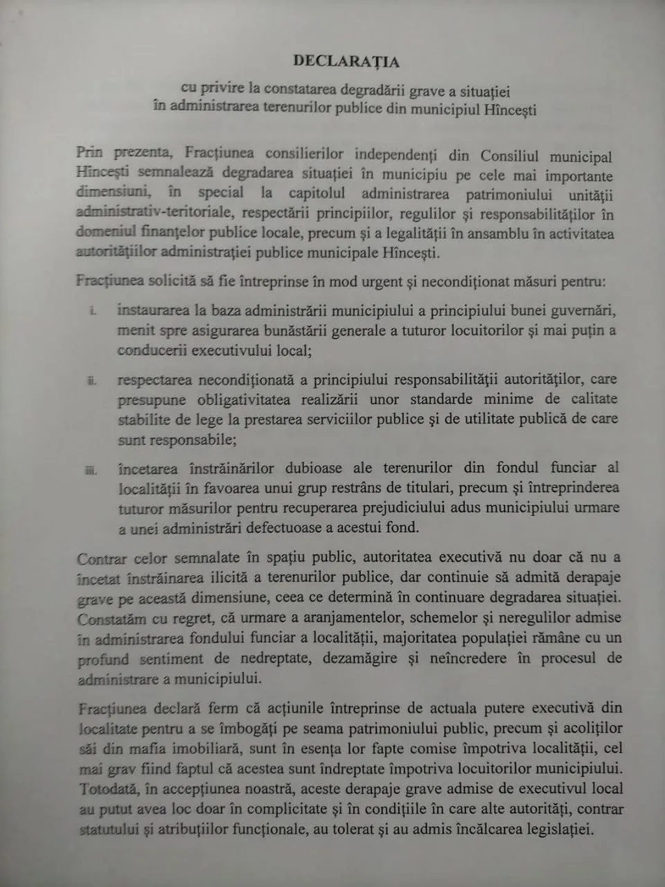 Mai mulți consilieri locali cer demisia primarului de Hâncești