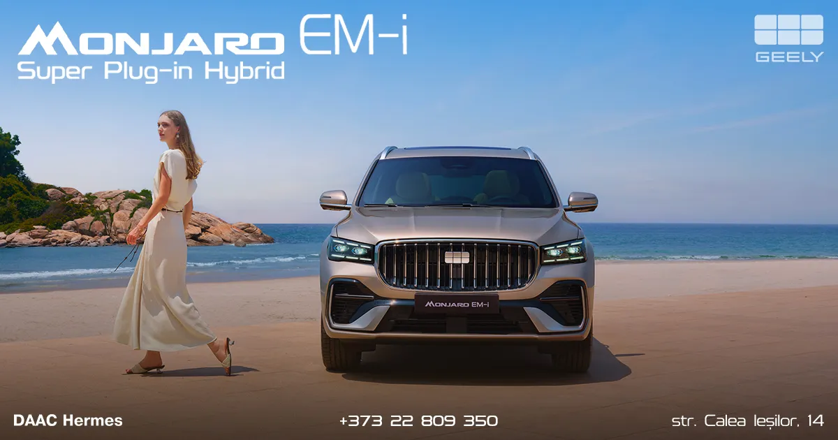 Geely App și 4G Internet în premieră în Moldova pe Geely Monjaro EM-i Super Plug-in Hybrid