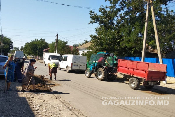 В Гайдарах восстанавливают бордюры и клумбы