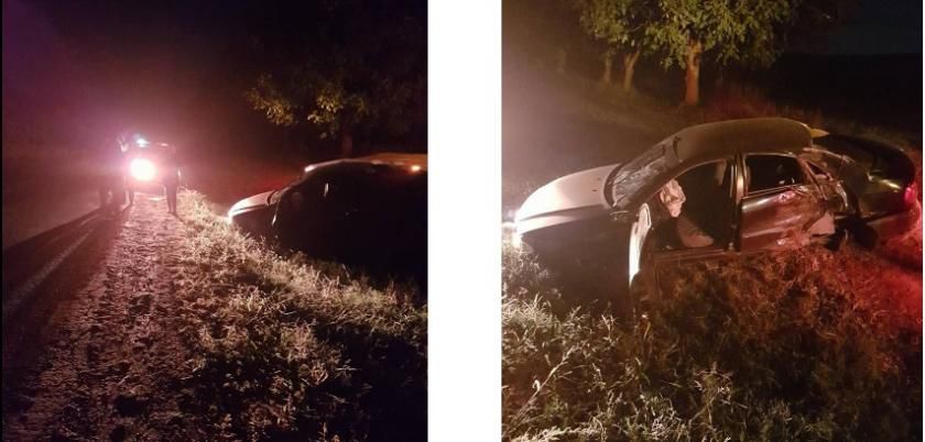 Accident la Telenești: Un Audi a derapat de pe șosea ajungând în șanț