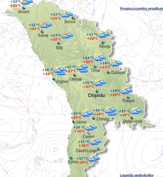 Și astăzi vom avea parte de ploi
