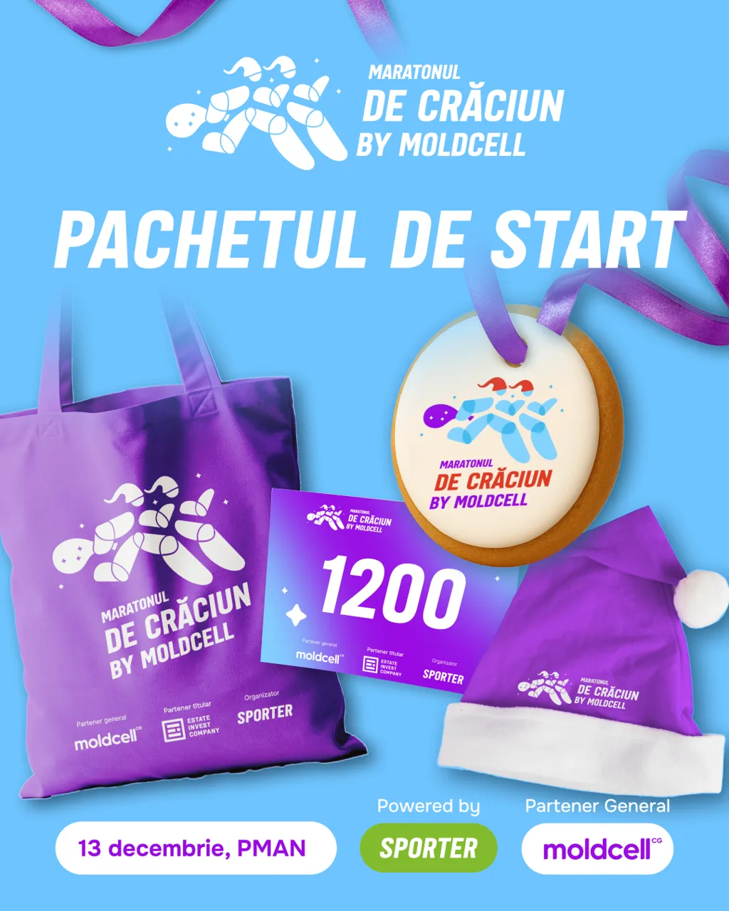 Maratonul de Crăciun by Moldcell: что получают участники в стартовом пакете