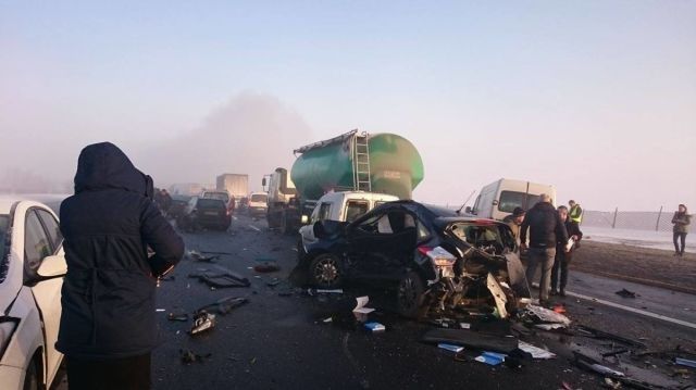 В Польше из-за тумана столкнулись более 70 авто