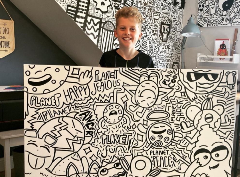 Nike заключил контракт с 12-летним иллюстратором Doodle Boy