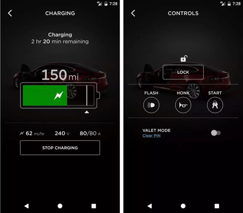 Новая версия приложения Tesla позволяет завести электромобиль с помощью Touch ID
