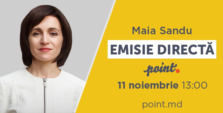Centrul de presă Point.md va găzdui conferinţa de pre-alegere cu Maia Sandu